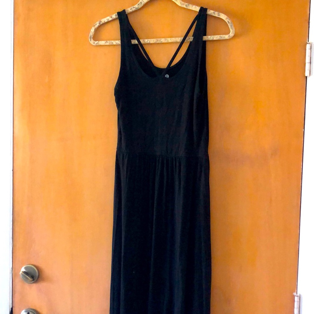 SO black maxi dress with strappy front detail